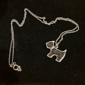 Black diamond Dog Pendant